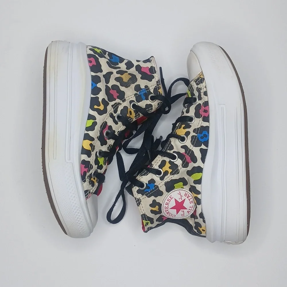 Converse Chuck Taylor All Star Girls Platform Shoes‎ Leopard Print High Top